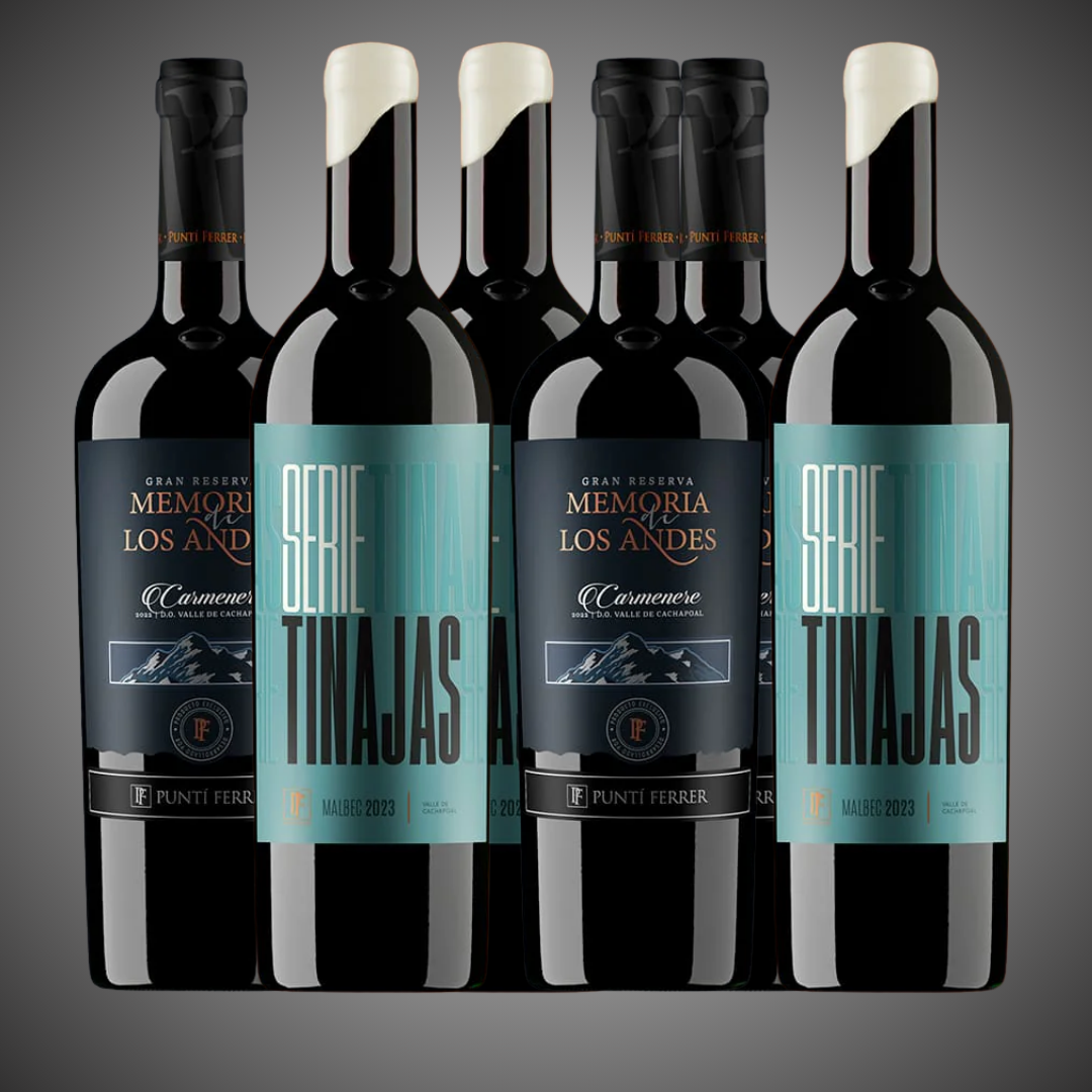 Pack 6 vinos, Malbec Premium y Carmenere Gran Reserva