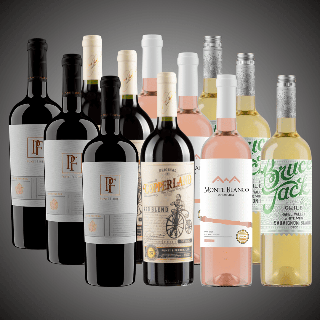 55% OFF, Pack 12 vinos, Rosado, Tinto y Blancos