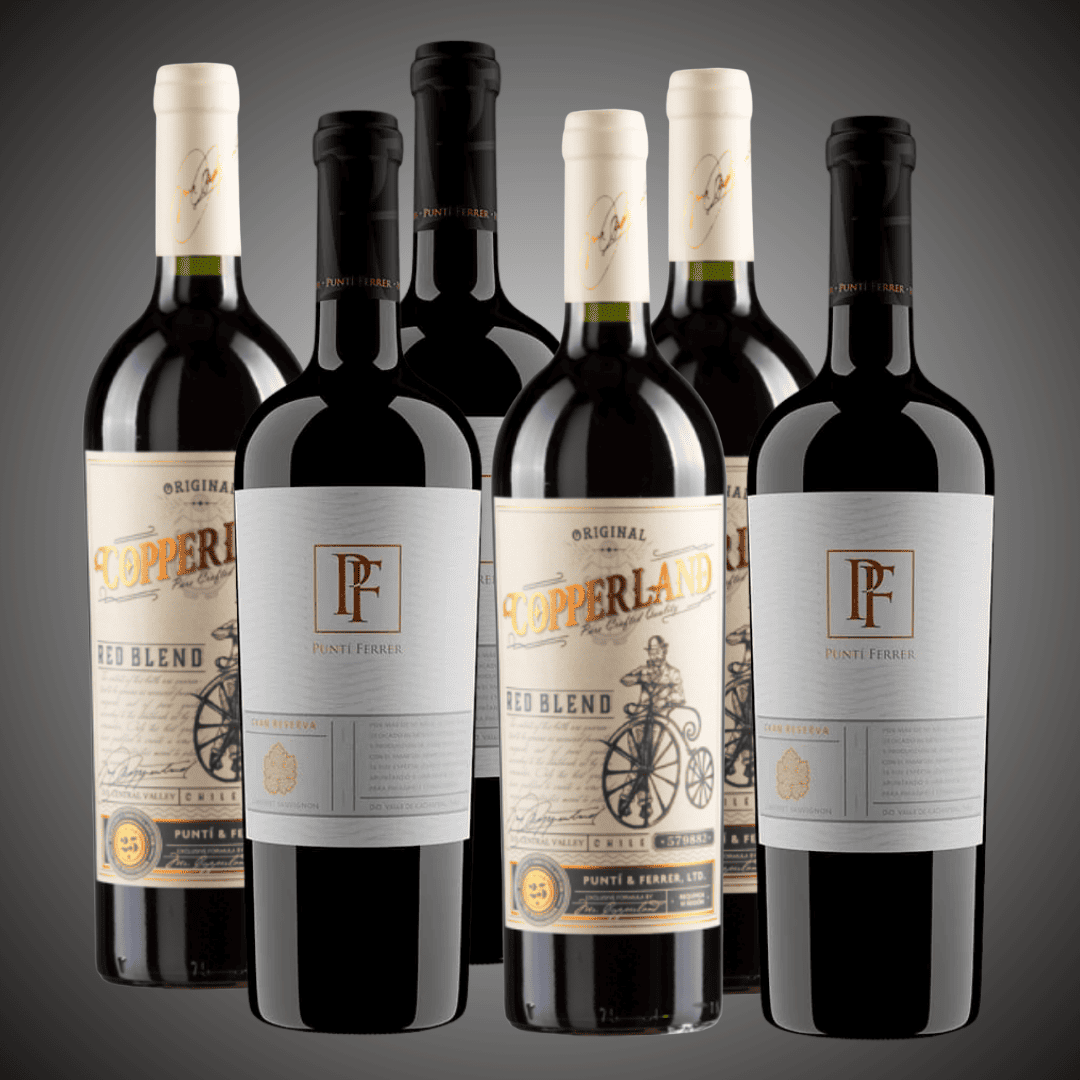 50%. OFF, Pack 6 vinos Copperland blend, Malbec Gran reserva