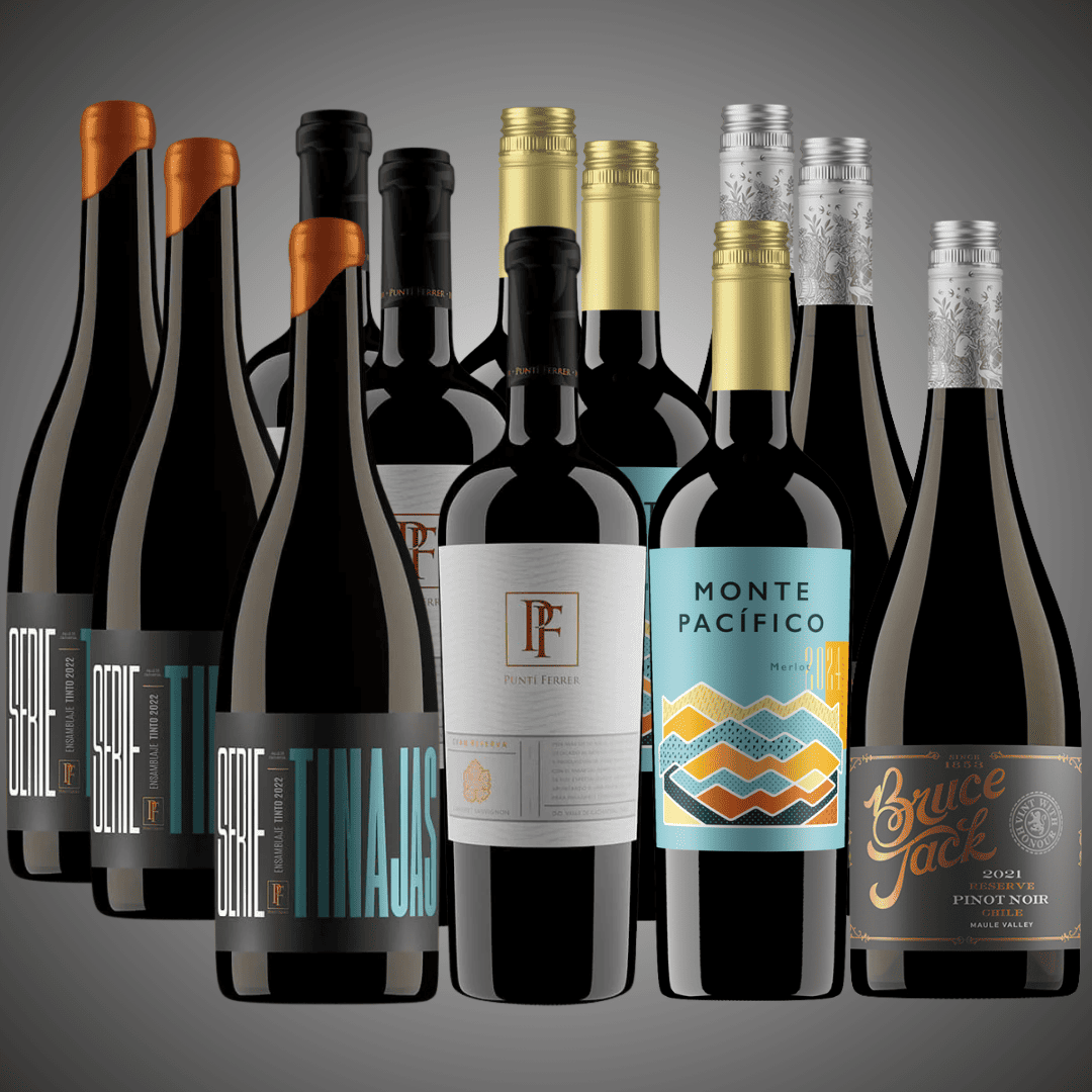 Pack 12 vinos, Premium, Reserva y Gran Reserva