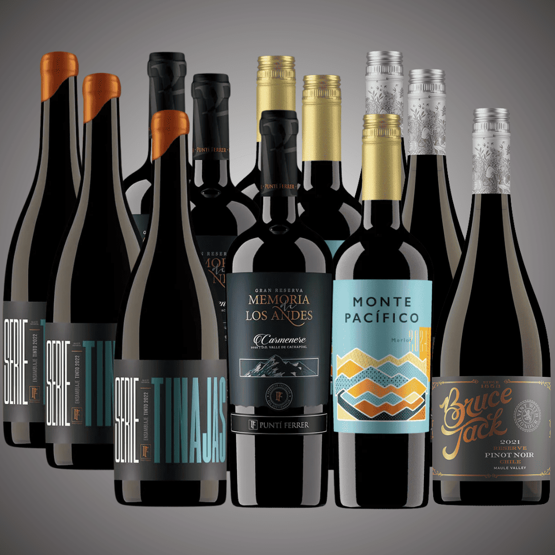 Pack 12 vinos, Premium, Reserva y Gran Reserva