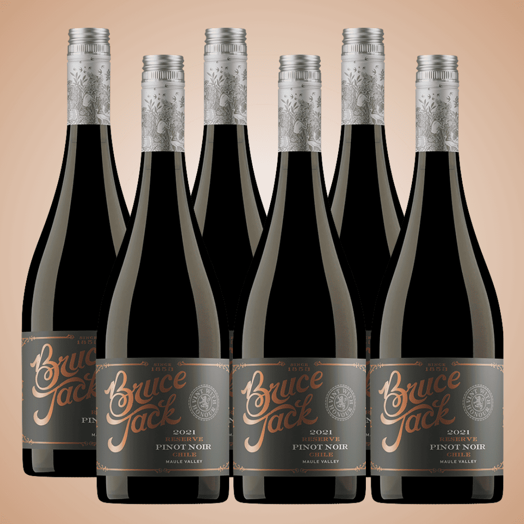 55%OFF, Pack 6 vinos, Bruce Jack Pinot Noir