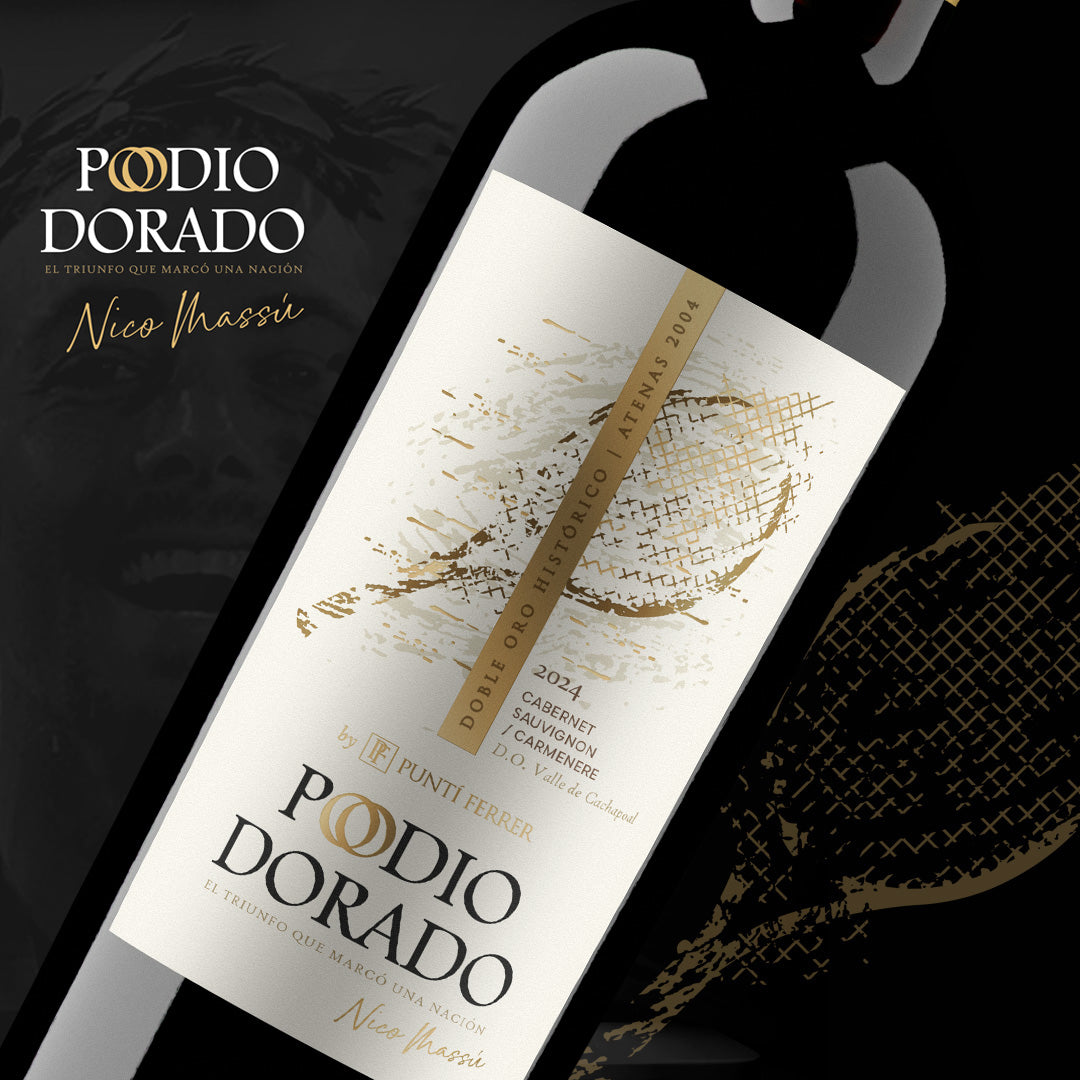 Estuche 2 Botellas, Red Blend Podio Dorado, Vino Nicolas Massu